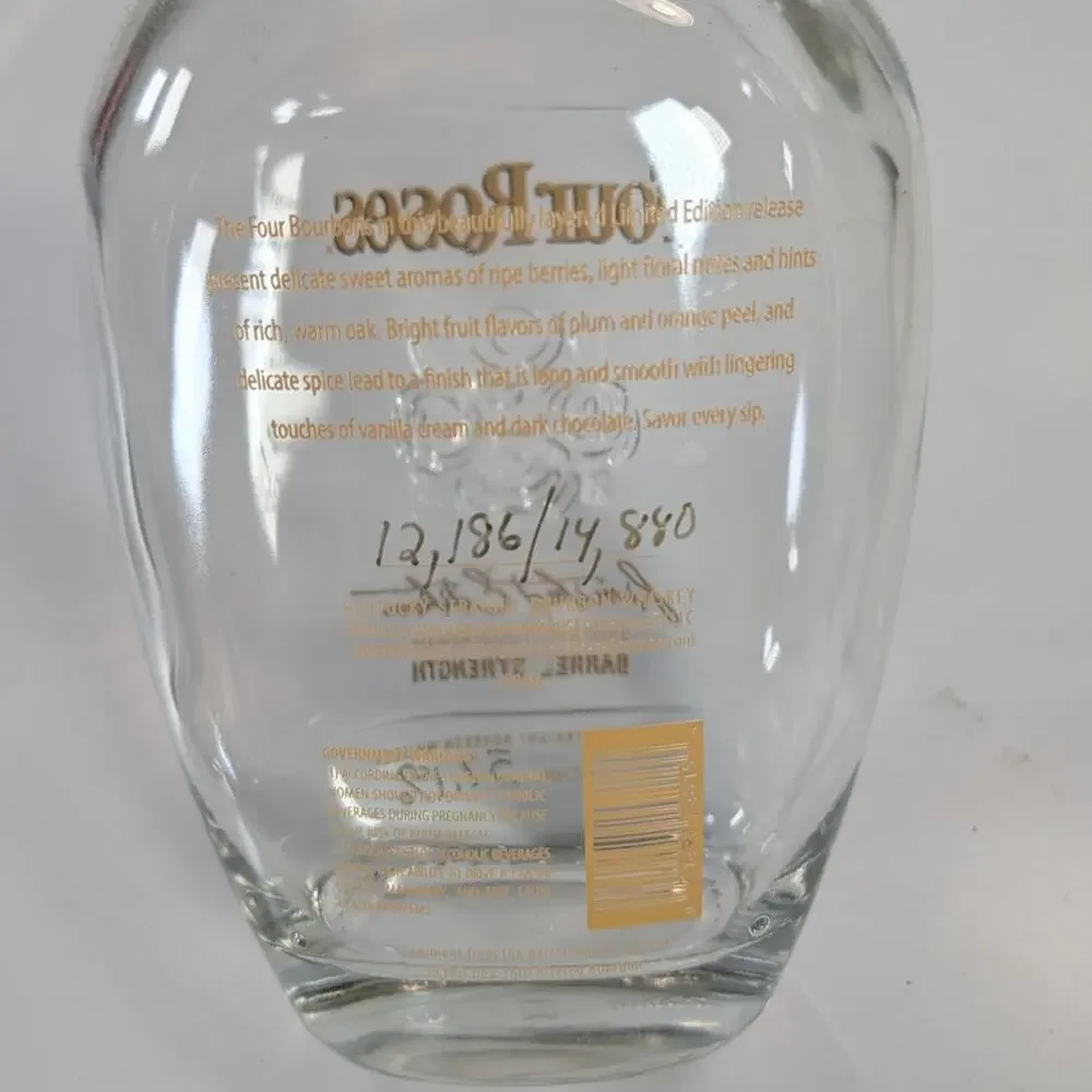 Four Roses 2021 Limited Edition Barrel Strength Bourbon Empty 750ml Bottle